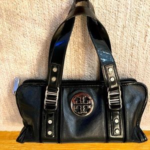 Tory Burch Black Patton Leather Handbag